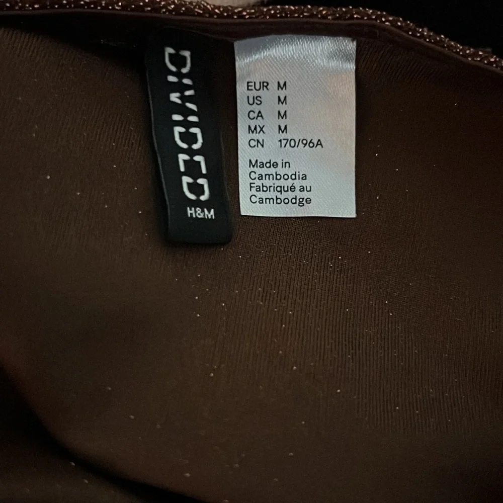 H&M Brown Sparkly Halter Dress 🤎 - Picture 4 of 7